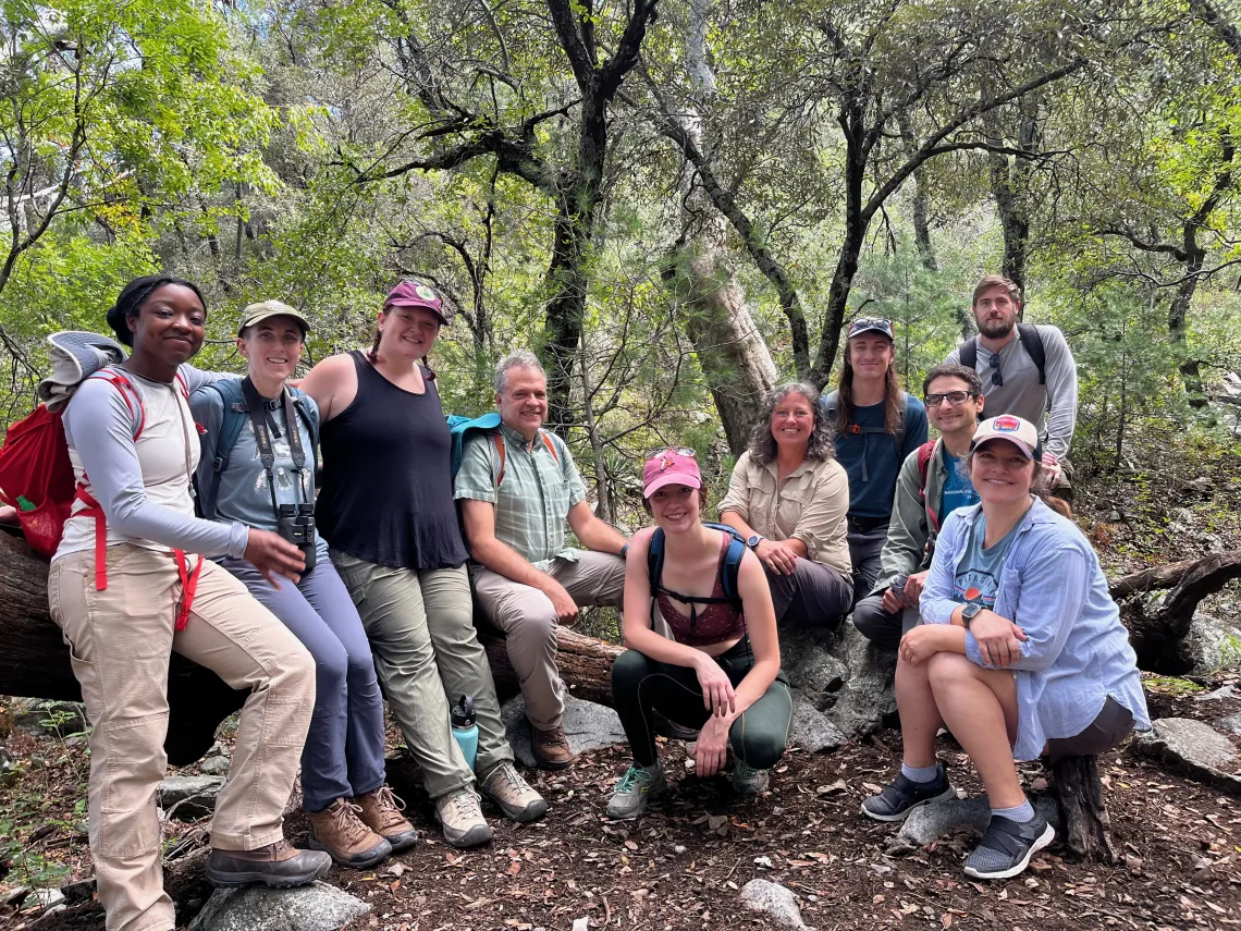 Students in the field